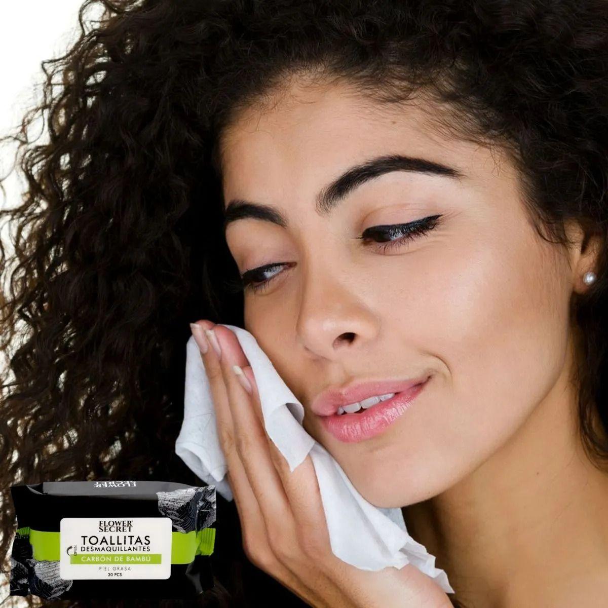 Paq 7 Toallitas Facial Desmaquilla Limpia Carbon Bambu Lau-6