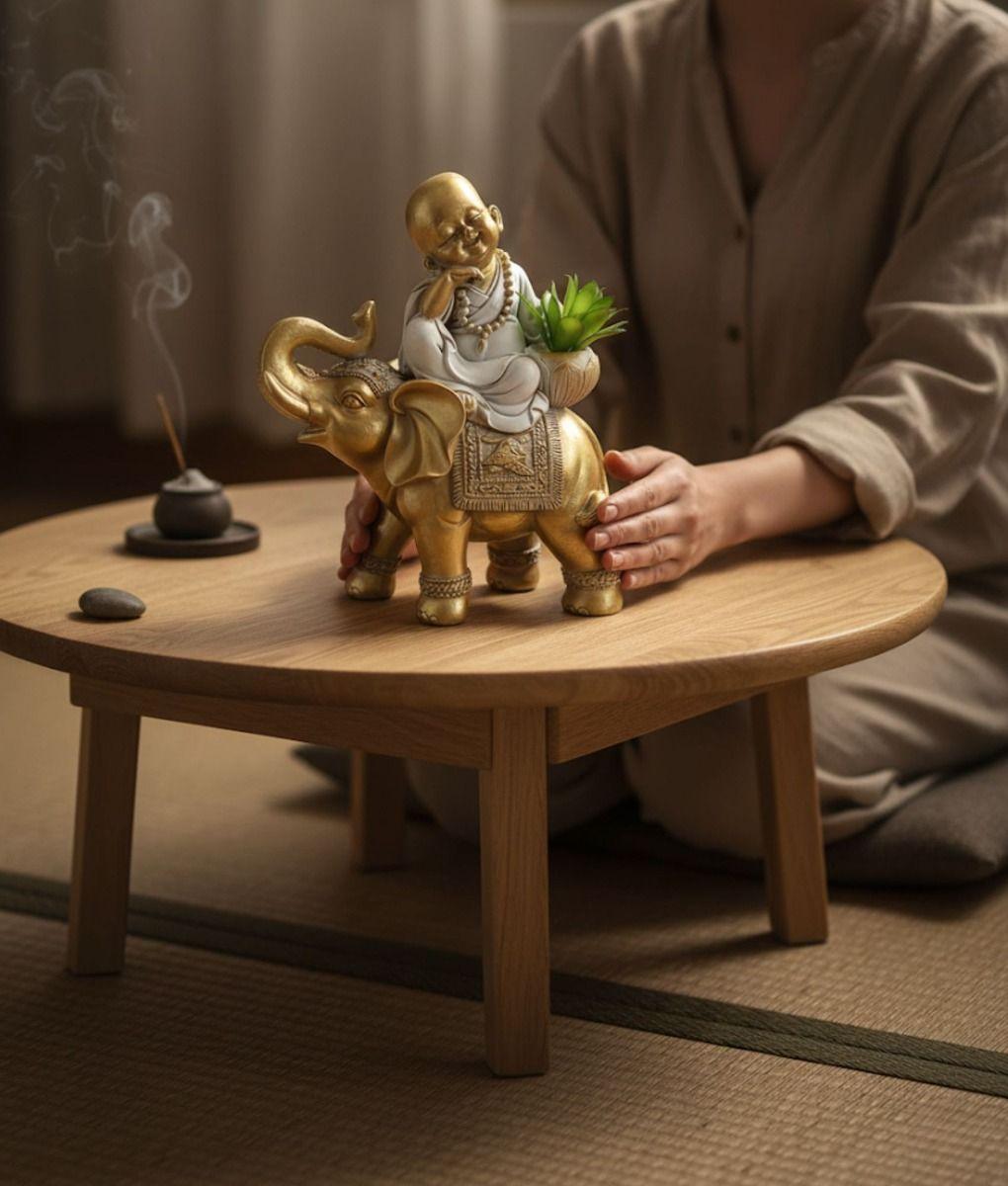 Figura Decorativa Adorno Buda Estatua Hogar Felicidad Jhn-4