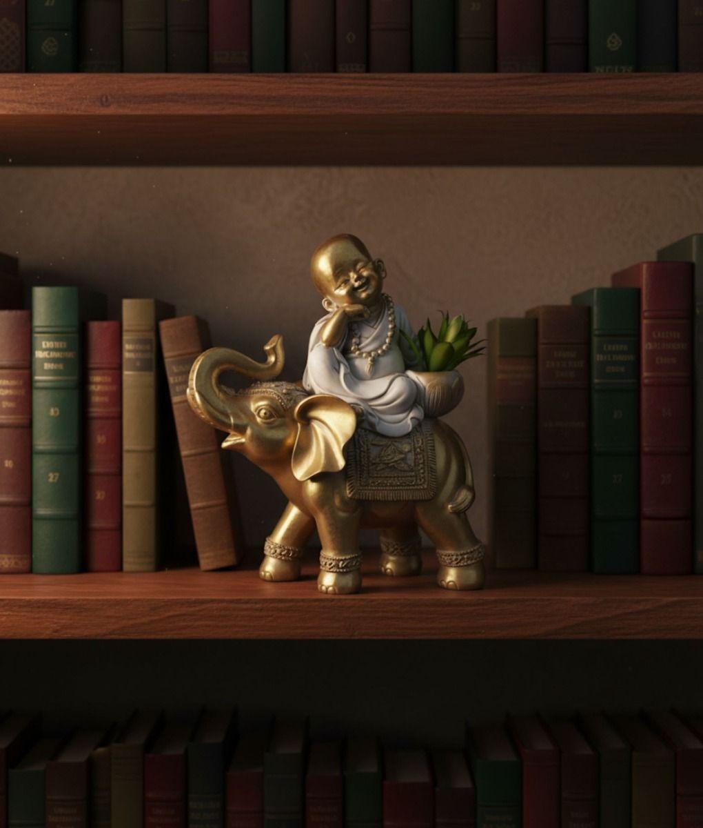 Figura Decorativa Adorno Buda Estatua Hogar Felicidad Jhn-6