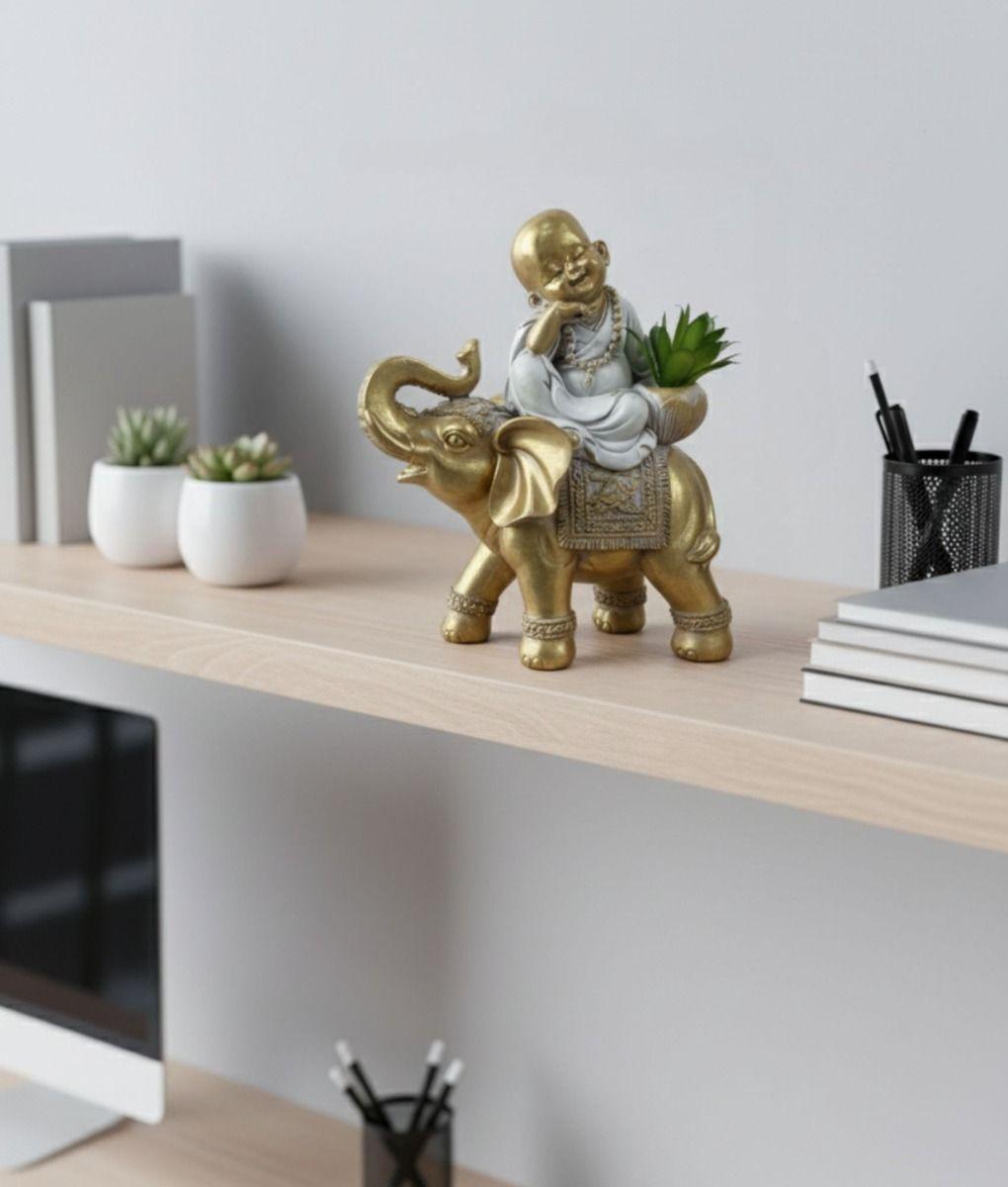 Figura Decorativa Adorno Buda Estatua Hogar Felicidad Jhn-7