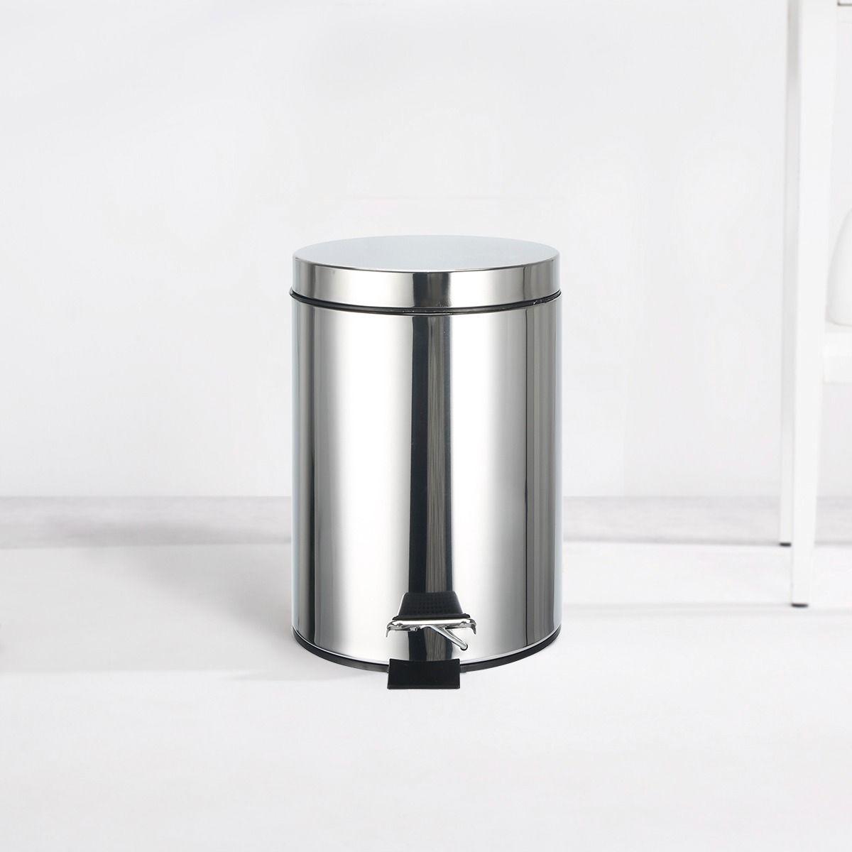 PAPELERO BASURERO Acero inoxidable Moderno Pedal Tapa Cubo-3