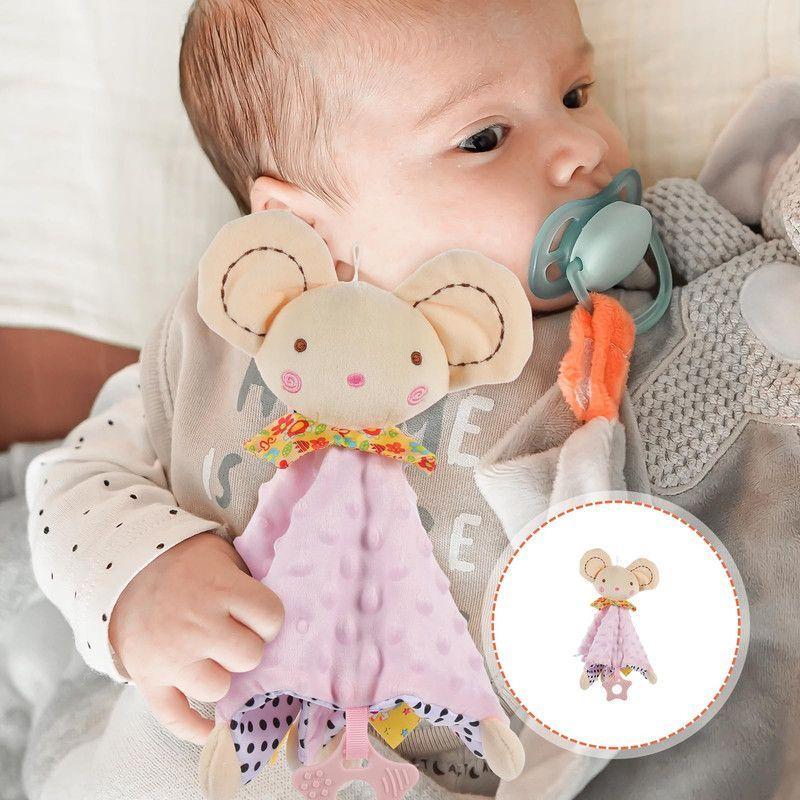 Set 2 Sonajero Toalla Manta Estimulacion Calmante Bebes Lau-3