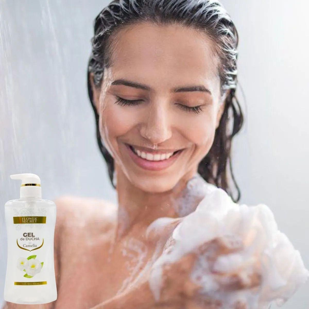 Set 2 Gel de Ducha Aroma Camelia Hidrata Nutre Baño Spa Lau-4