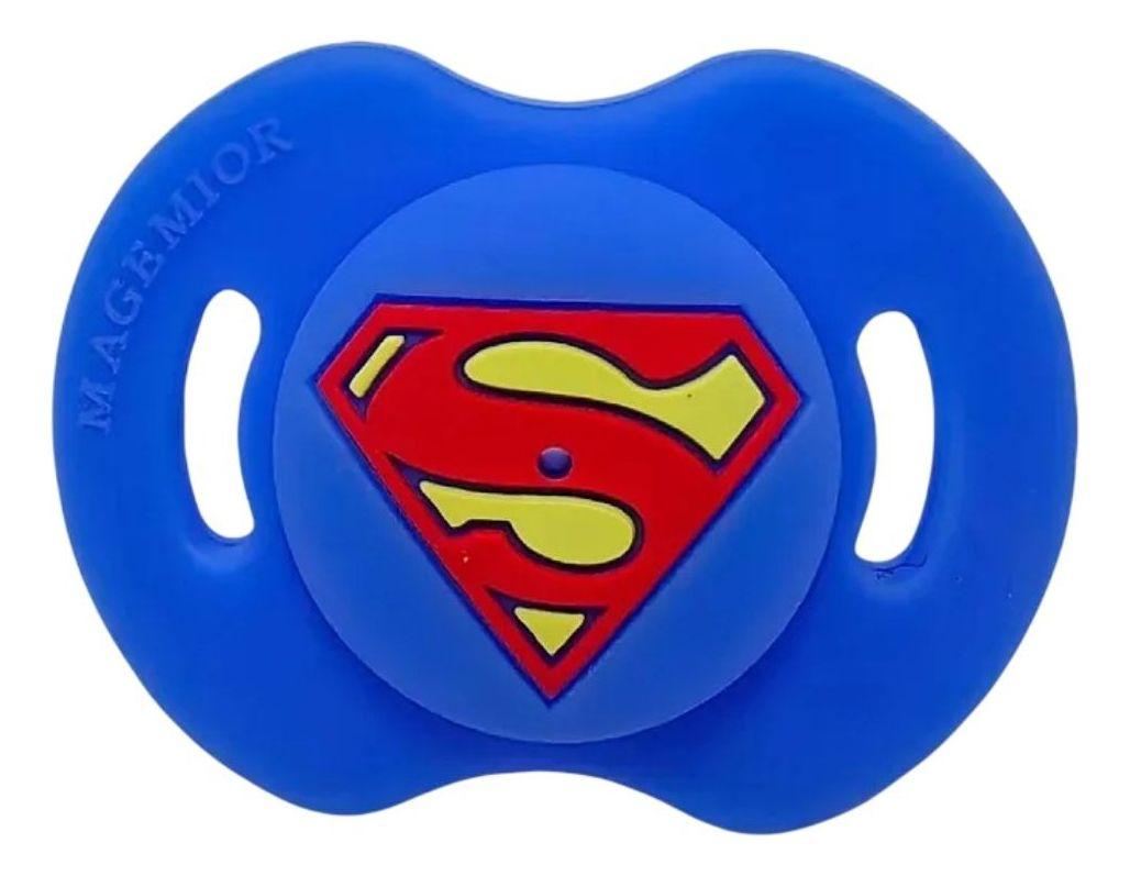 SET 3 CHUPETES SUPERHEROES ANATOMICO DIVERTIDO BEBE LAU-0