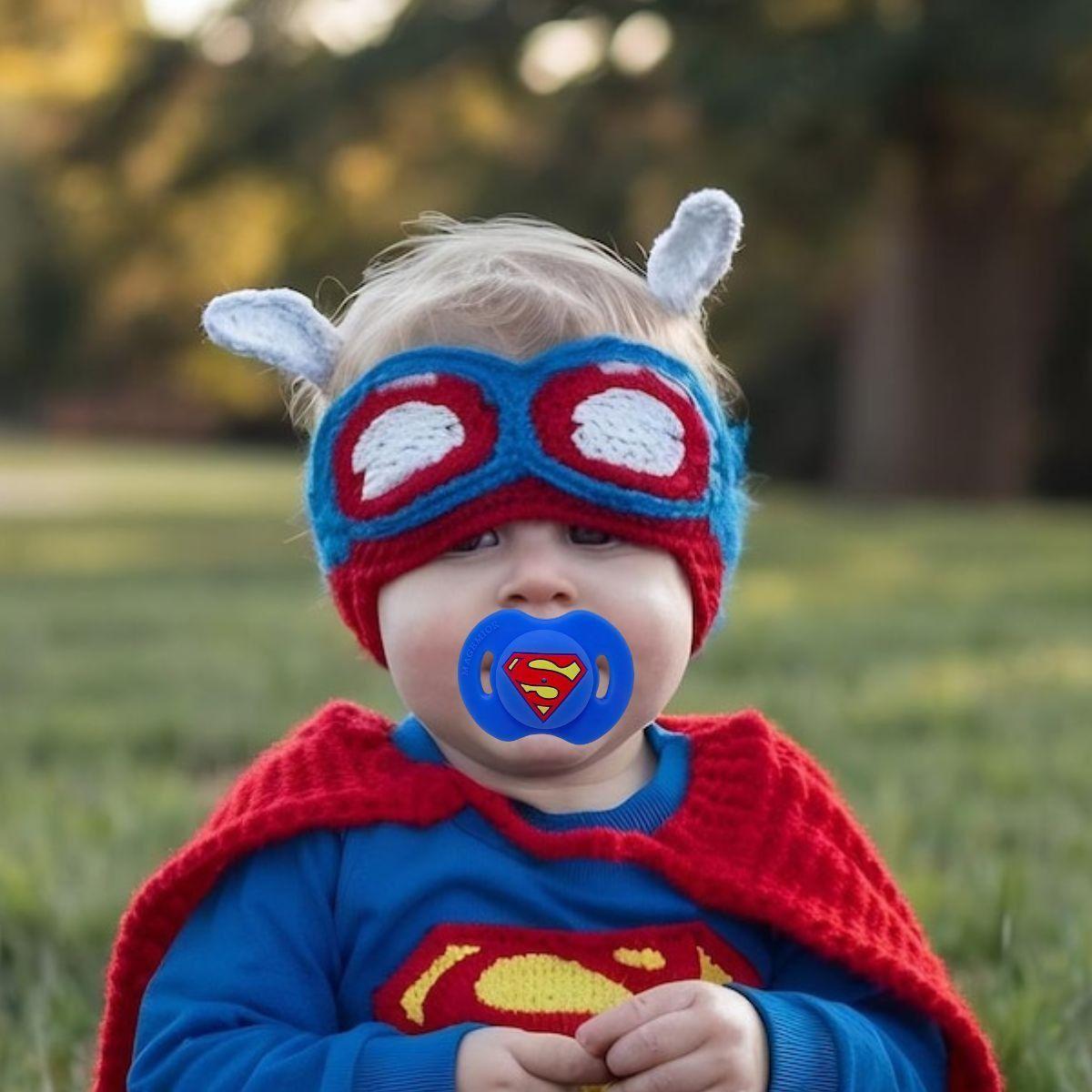 SET 3 CHUPETES SUPERHEROES ANATOMICO DIVERTIDO BEBE LAU-2