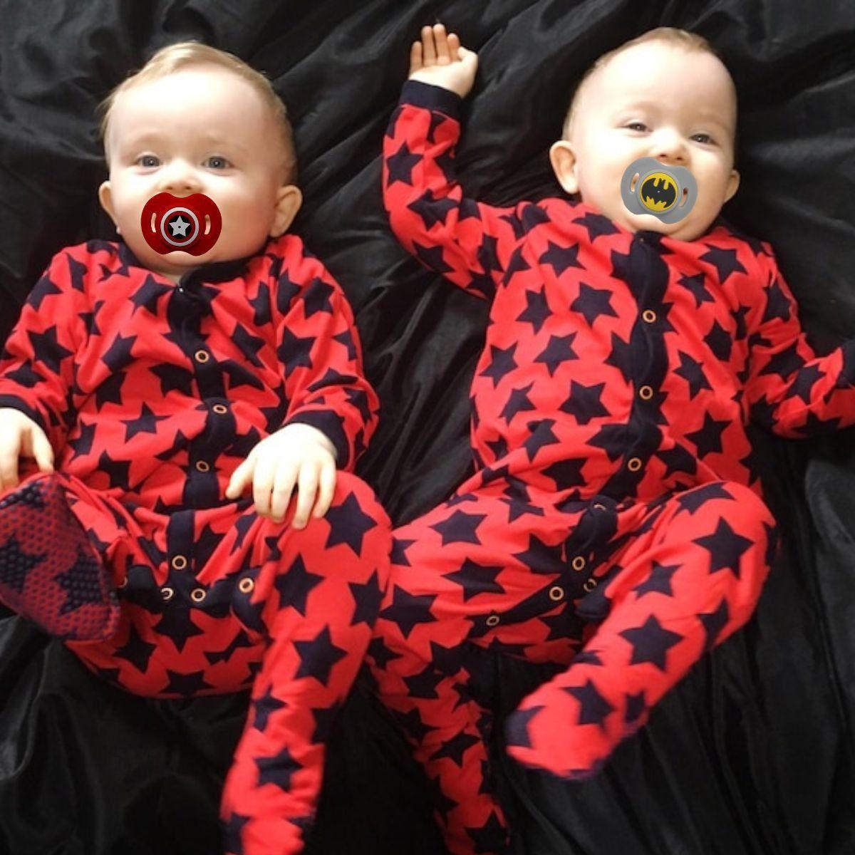 SET 3 CHUPETES SUPERHEROES ANATOMICO DIVERTIDO BEBE LAU-6