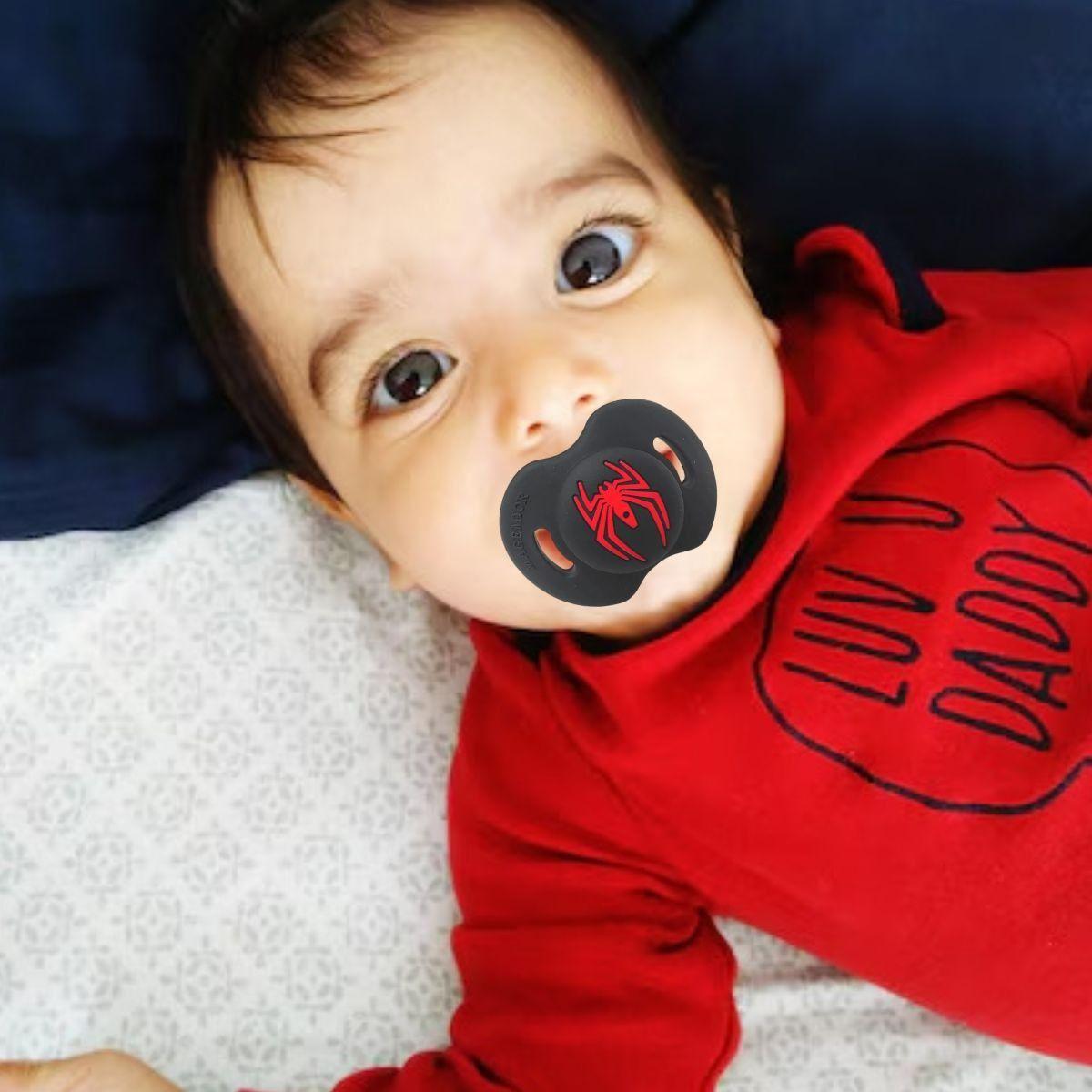 SET 3 CHUPETES SUPERHEROES ANATOMICO DIVERTIDO BEBE LAU-8