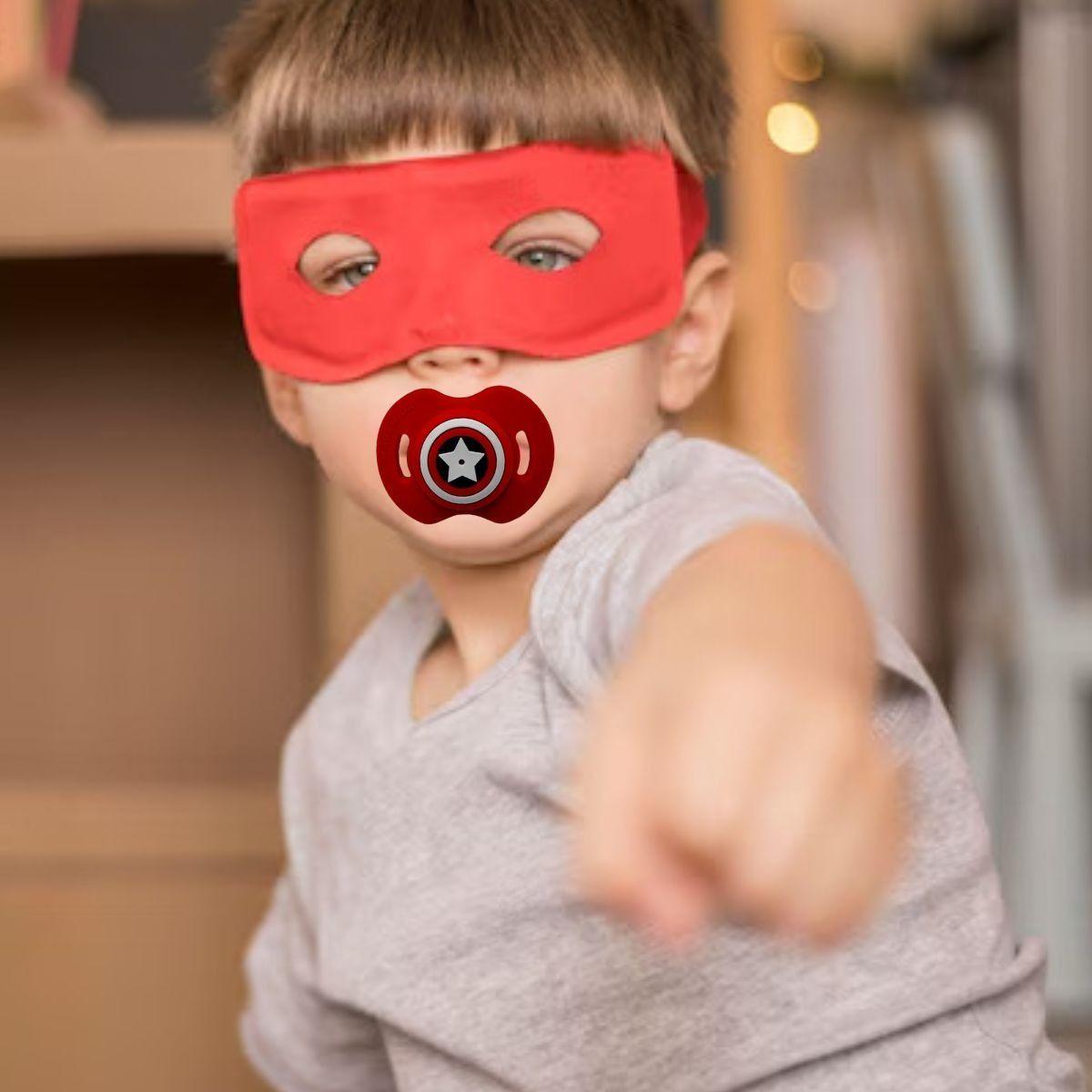 SET 3 CHUPETES SUPERHEROES ANATOMICO DIVERTIDO BEBE LAU-9