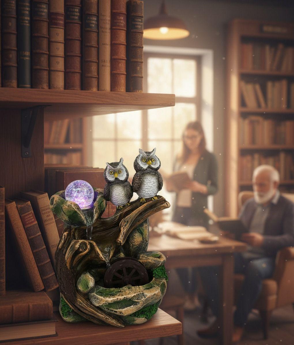 Fuente Agua Mesa Decorativa Adorno Bosque Encantado Jhn-4