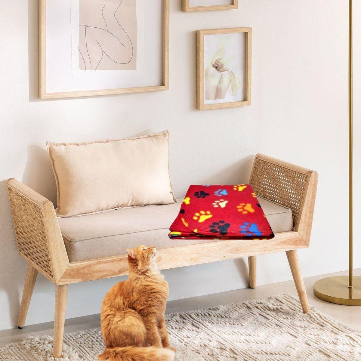 SET 3 MANTAS  PARA MASCOTAS SUAVES PERRO GATOS 100X70CM LAU-4