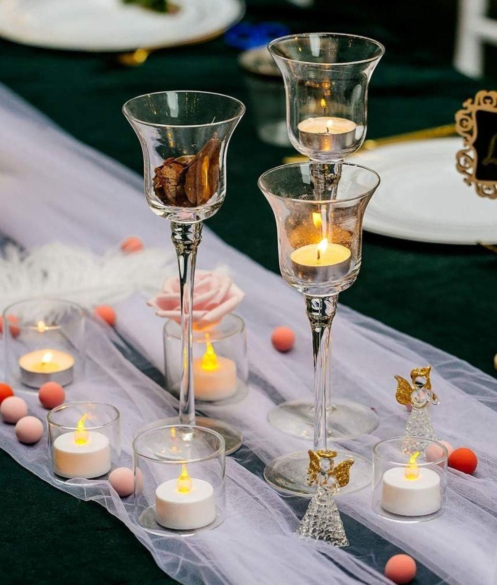 Set Portavelas Elegante Decoración Hogar Copa Mesas Jhn-6