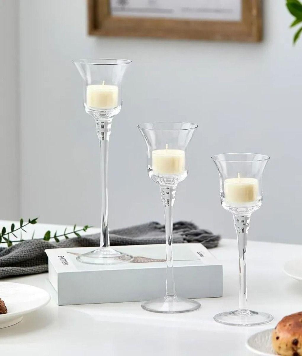 Set Portavelas Elegante Decoración Hogar Copa Mesas Jhn-8