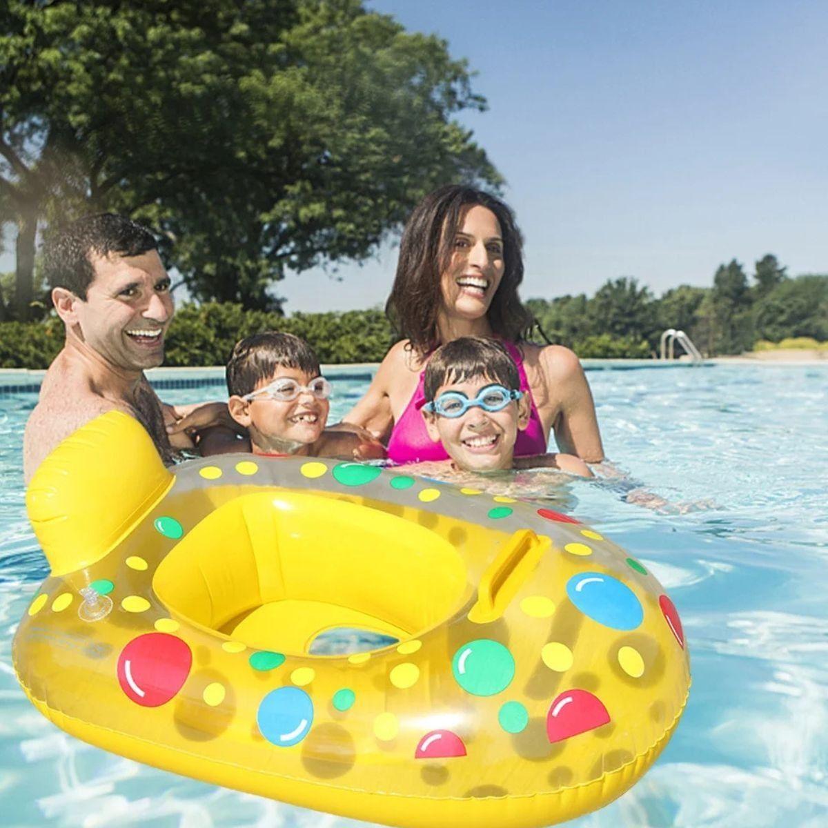 SET 3 FLOTADOR INFLABLE DE PISCINA PLEGABLE NIÑOS VERANO LAU-4