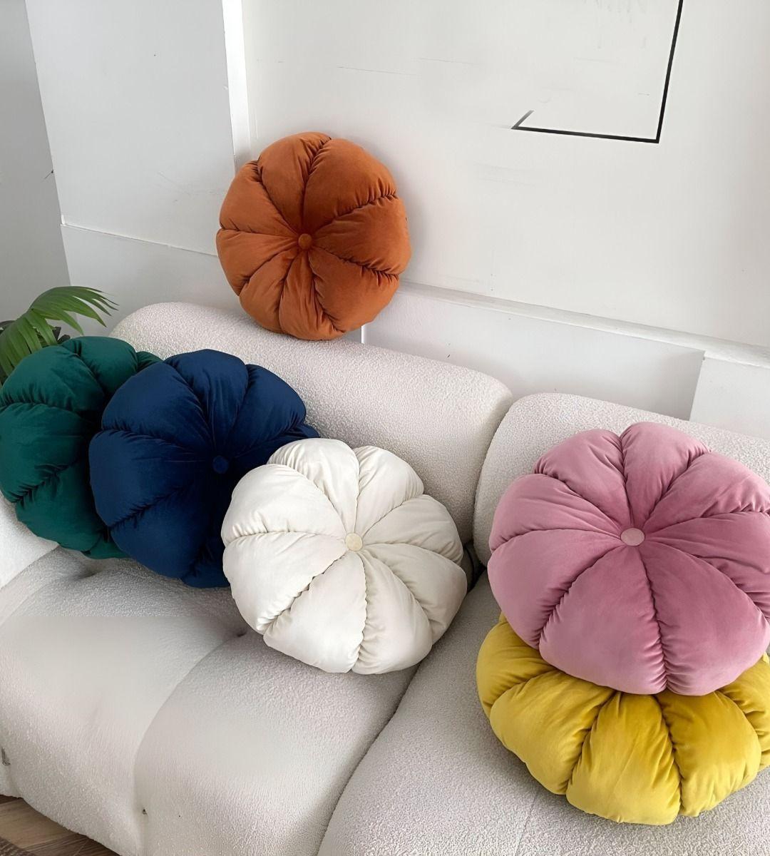 Cojín Redondo Almohada Calabaza Decoración Hogar Jhn-7