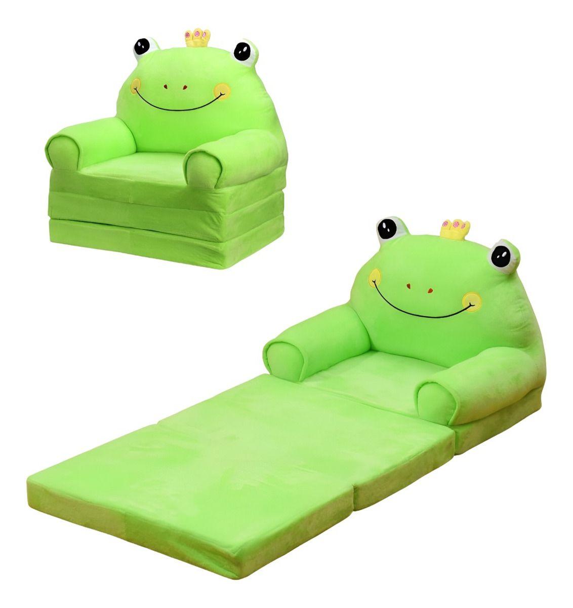 Sofá Plegable 2 en 1 Niños Respaldo Sillón Cama Suave Jhn-1