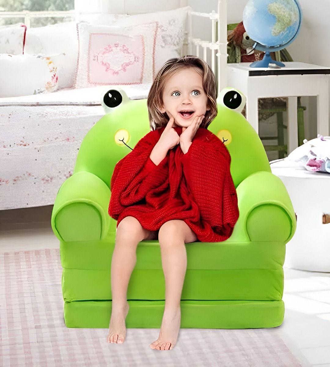 Sofá Plegable 2 en 1 Niños Respaldo Sillón Cama Suave Jhn-5