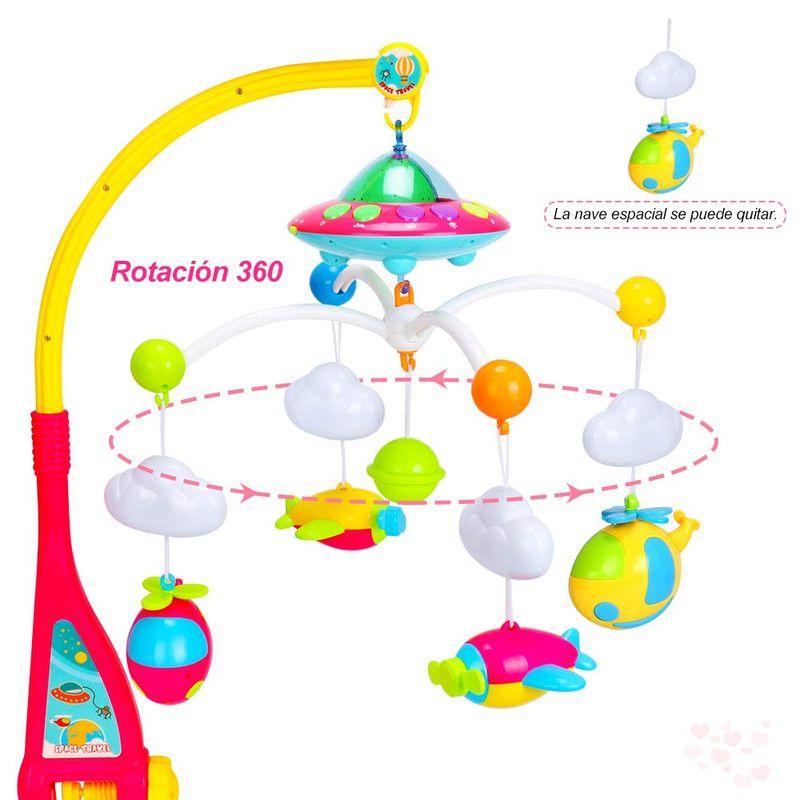 MOVIL DE CUNA PROYECTOR HELICOPTERO CUNERO ESTIMULA BEBE LAU-1