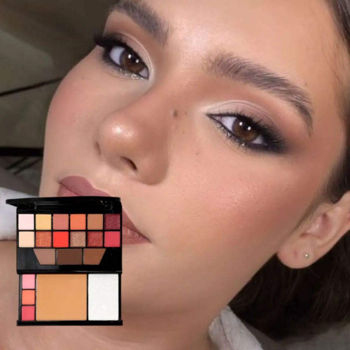 Set 3 Paletas Sombras Colores Pigmentación Profesional ALJ-8