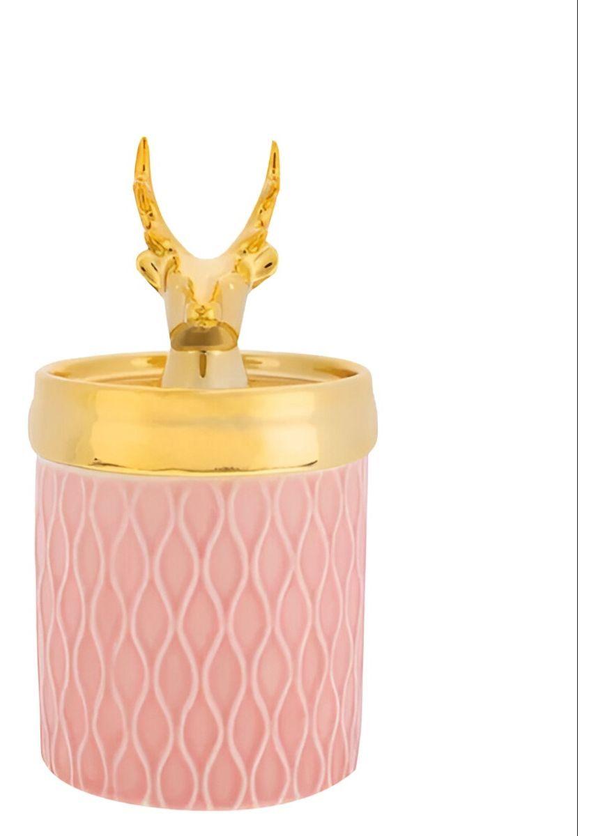 Set 2 Tarro Decorativo Organizador Joyas Tapa Ciervo Jhn-8