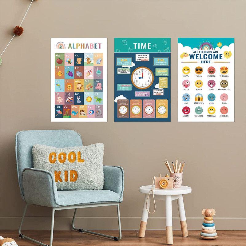 Jueguete 16 Carteles Poster Aprendizaje Ingles Niños Lau-3