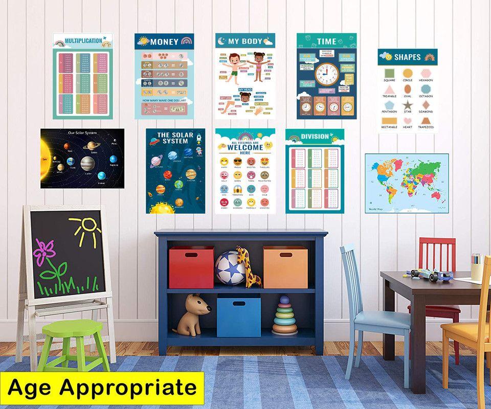 Jueguete 16 Carteles Poster Aprendizaje Ingles Niños Lau-7