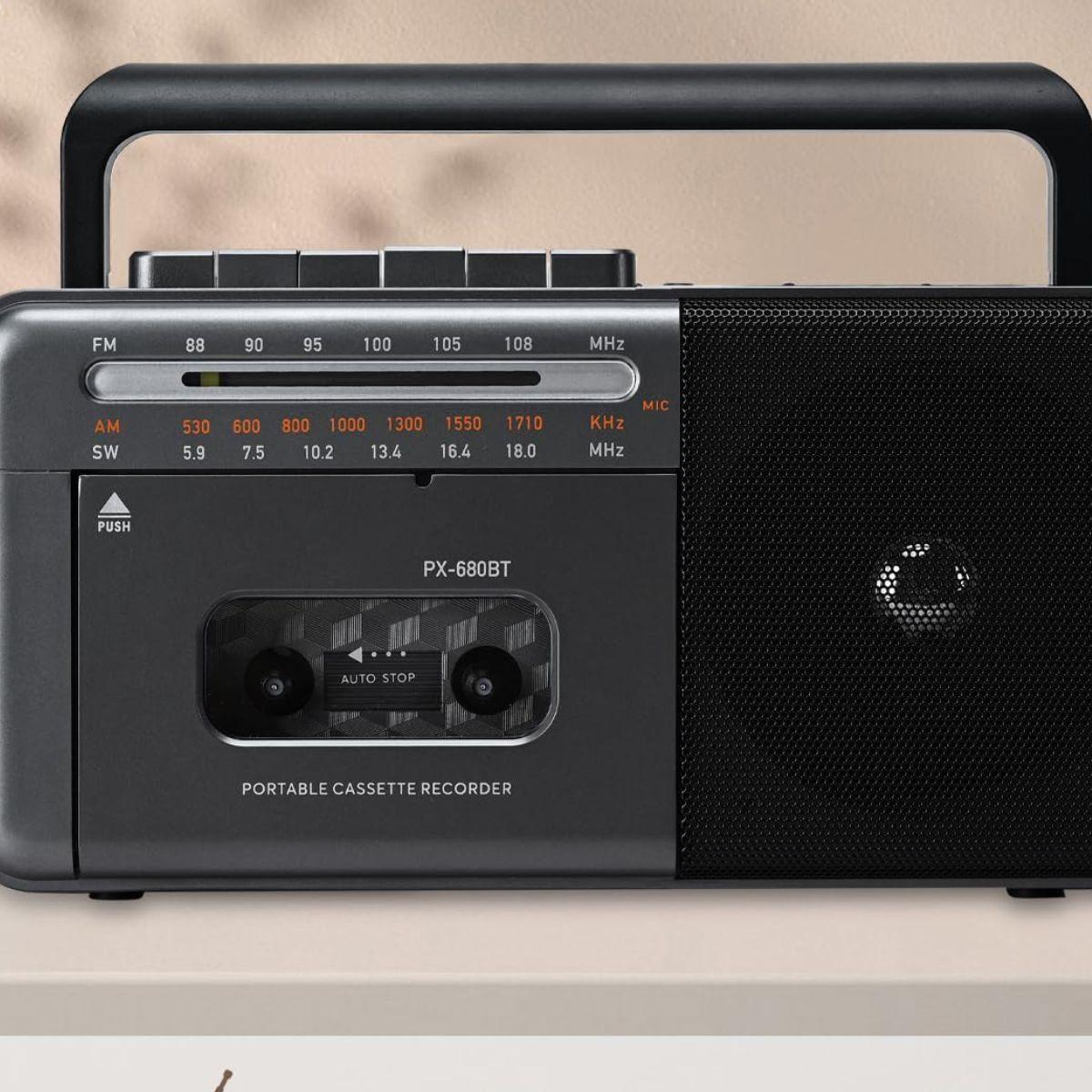 GRABADORA DE CINTA PORTATIL VINTAGE CON RADIO AM/FM LAU-4