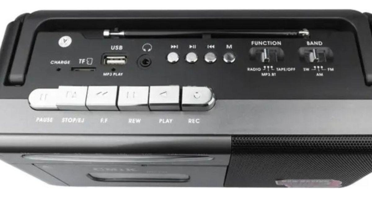 GRABADORA DE CINTA PORTATIL VINTAGE CON RADIO AM/FM LAU-7