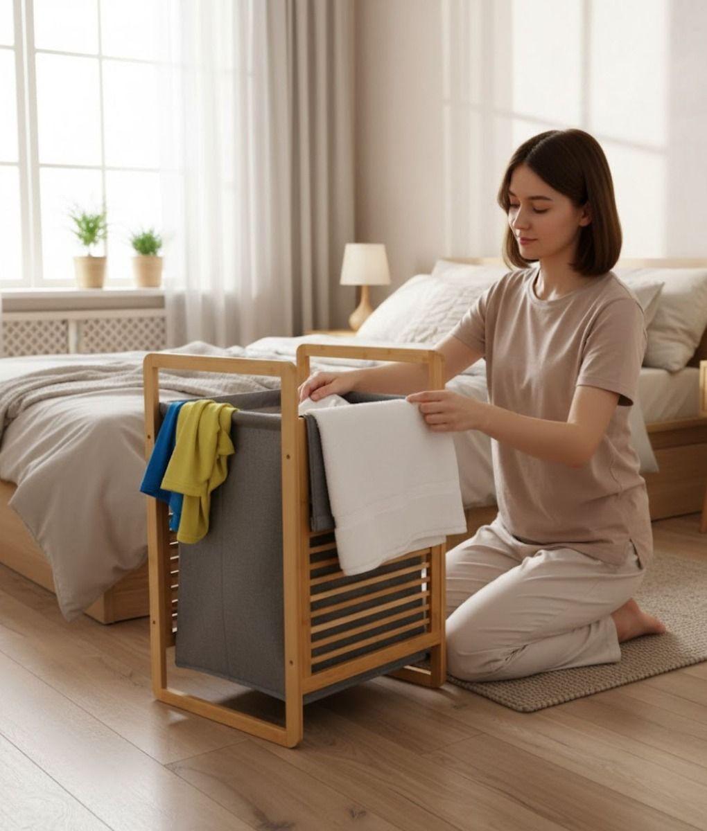 Canasto Ropa Contenedor Almacenamiento Versátil Cesto Jhn-3