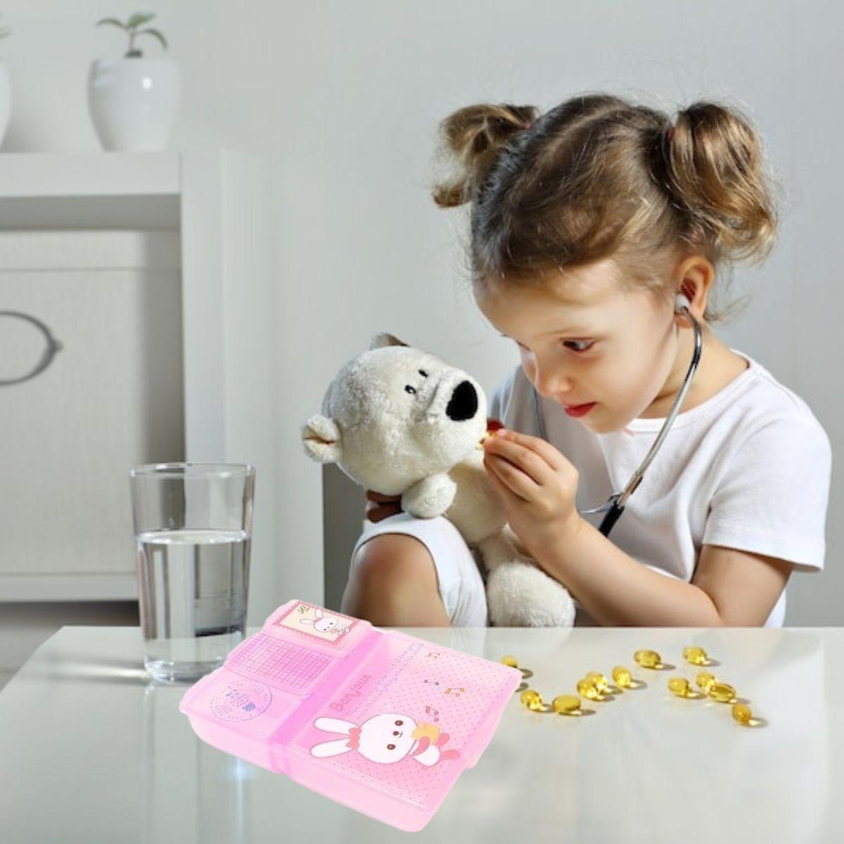 SET 6 PASTILLERO MINI CAJA ANIMADO ROSA PORTATIL LAUII-2