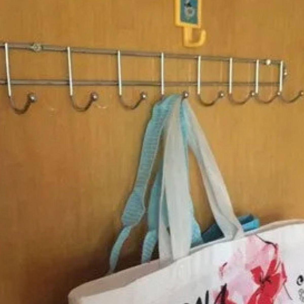 SET 10 PERCHEROS METALICO ORGANIZADOR PARED COLGADOR LAU-1