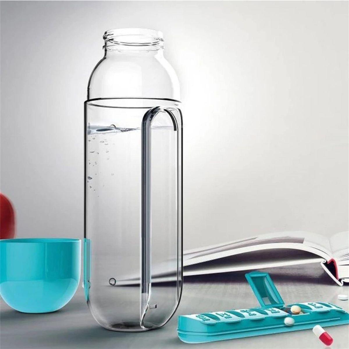 BOTELLA + PASTILLERO ORGANIZADOR SEMANAL MEDICINA LAU-1