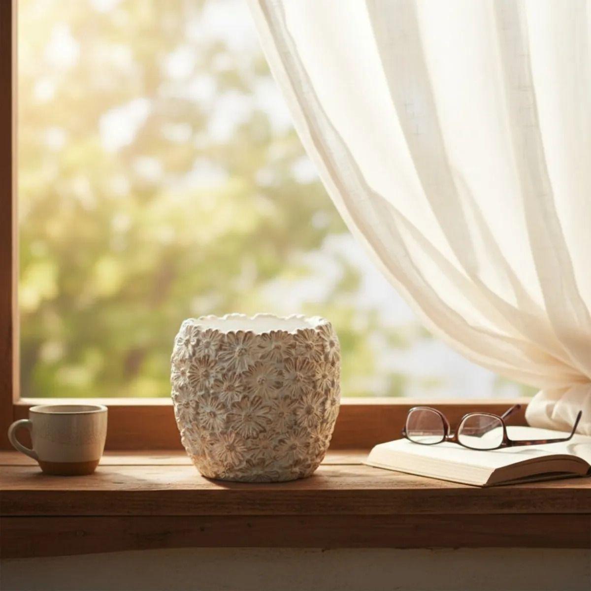Maceta Decorativa Diseño Flores Macetero Minimalista Jhn-9
