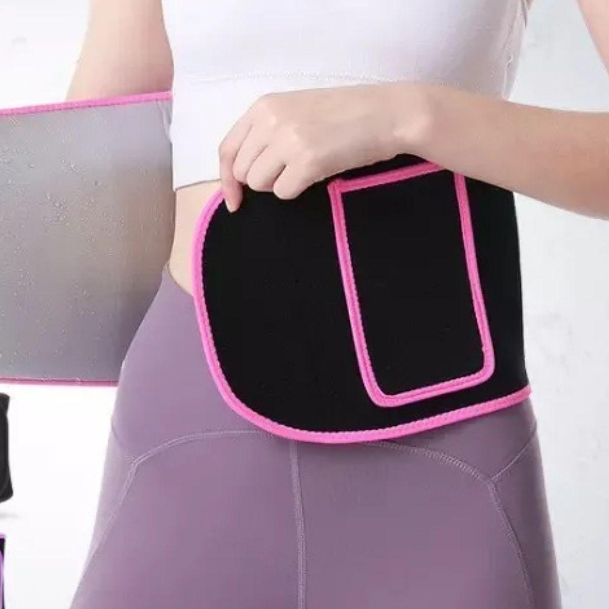 SET 2 FAJA REDUCTORA CON VELCRO PARA EJERCICIOS FITNES LAU-1