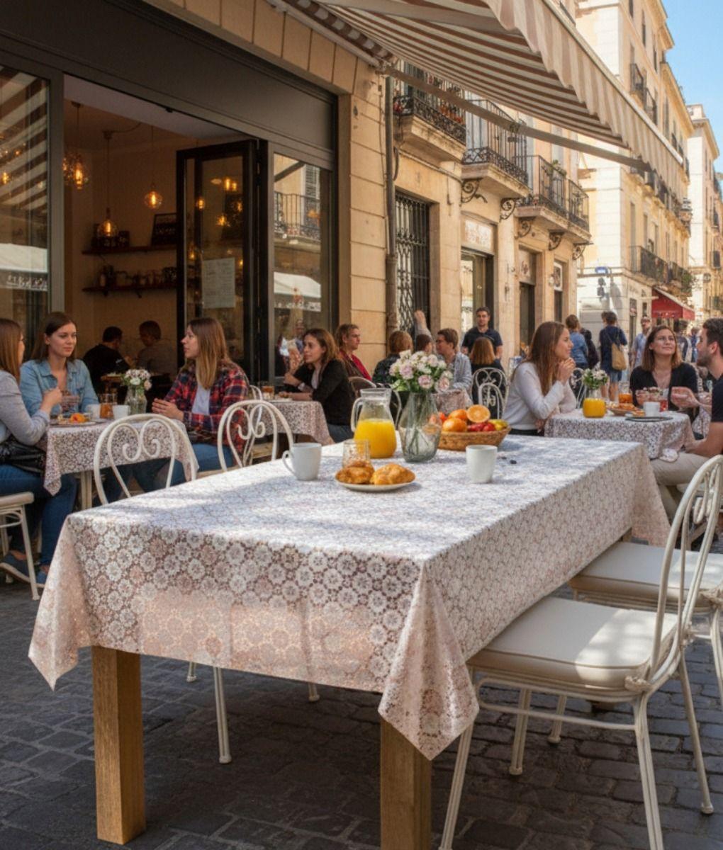 Mantel Decorativo Diseño Encaje Geométrico Moderno Jhn-2