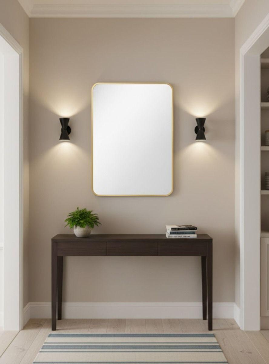 Espejo Decorativo Pared Bordes Redondeados Adorno Jhn-9