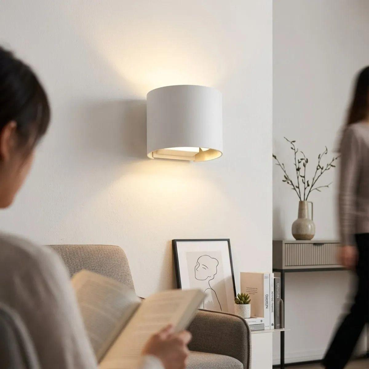 Aplique Pared Cilíndrico Led Luz Indirecta Pasillo ALJ-4