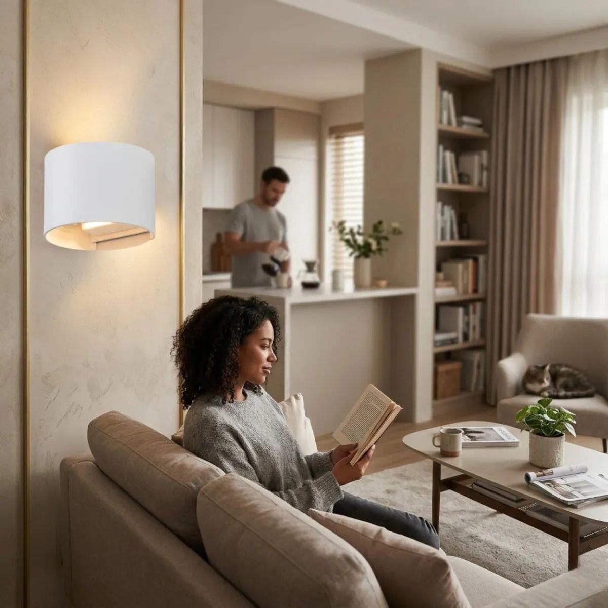 Aplique Pared Cilíndrico Led Luz Indirecta Pasillo ALJ-7