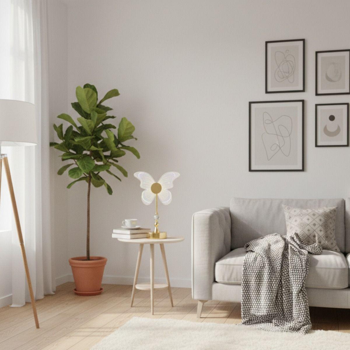 Lámpara Mesa Decorativa Mariposa Etérea Adorno Elegante Jhn-6