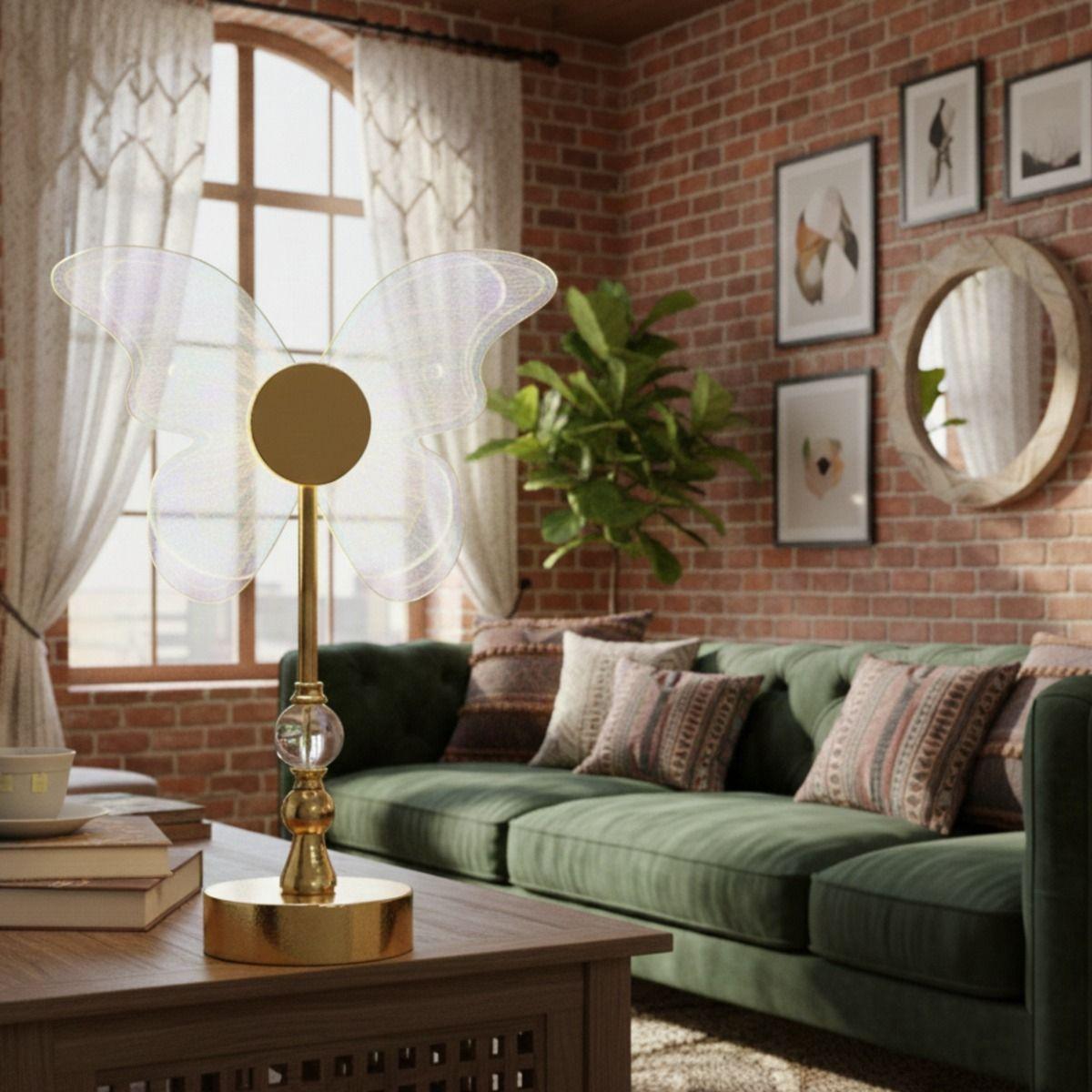 Lámpara Mesa Decorativa Mariposa Etérea Adorno Elegante Jhn-7