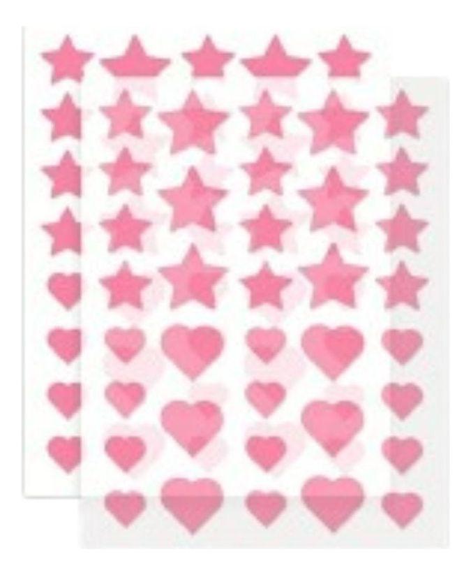 PACK DE 3 PARCHES PARA ACNE DISEÑO ESTRELLA CORAZON LAU-0