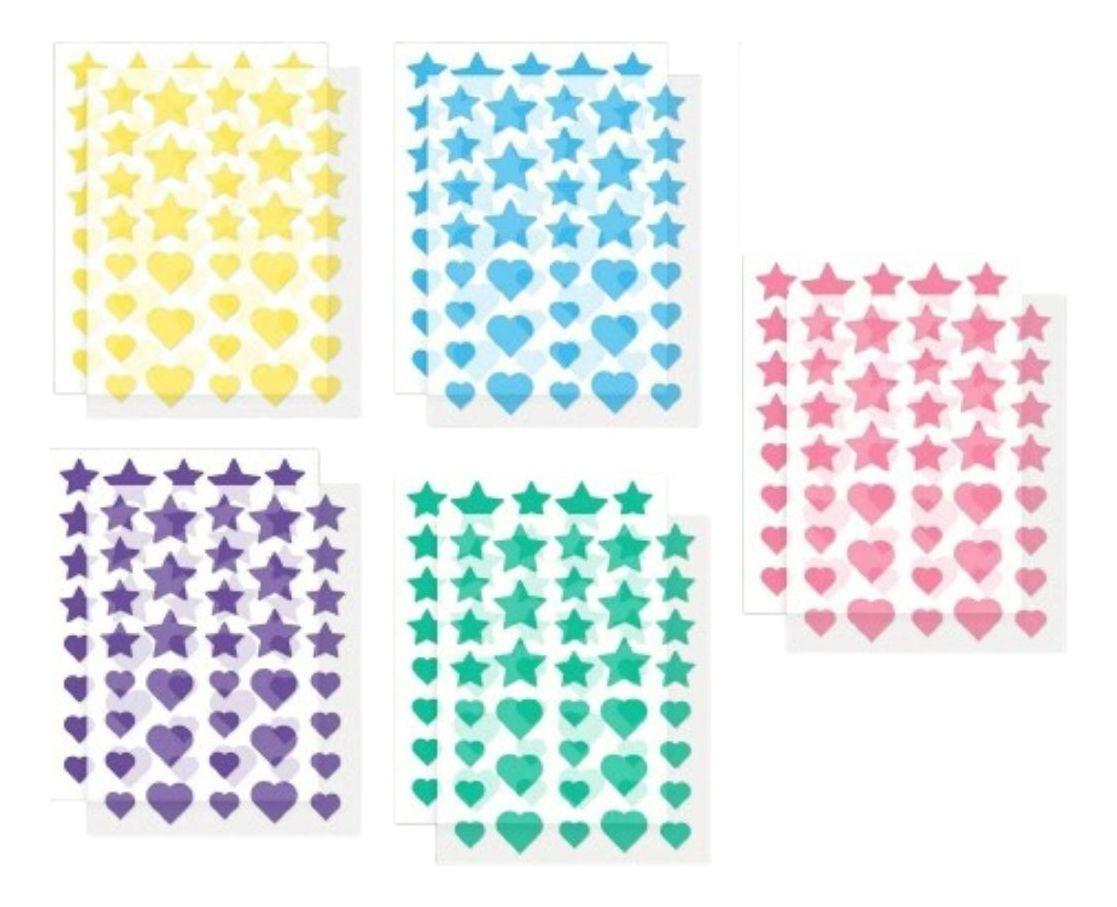 PACK DE 3 PARCHES PARA ACNE DISEÑO ESTRELLA CORAZON LAU-4