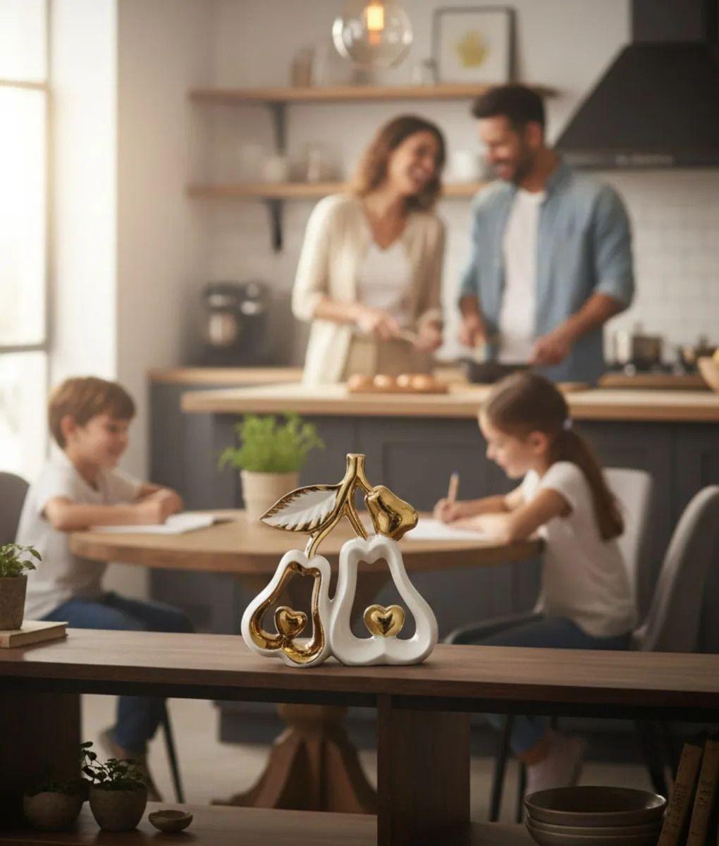 Figura Decorativa Pareja Peras Corazones Estatua Adorno Jhn-1