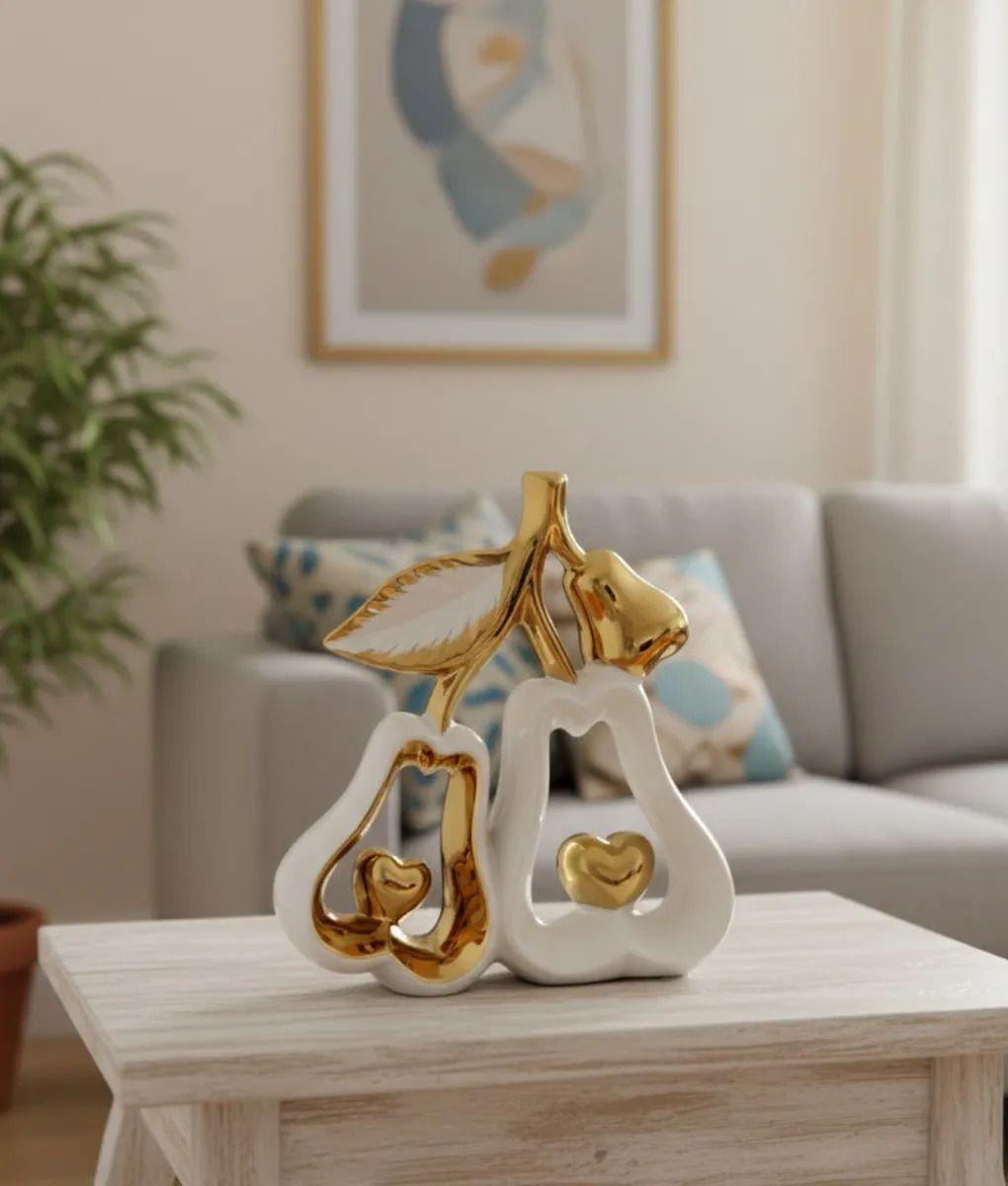 Figura Decorativa Pareja Peras Corazones Estatua Adorno Jhn-4