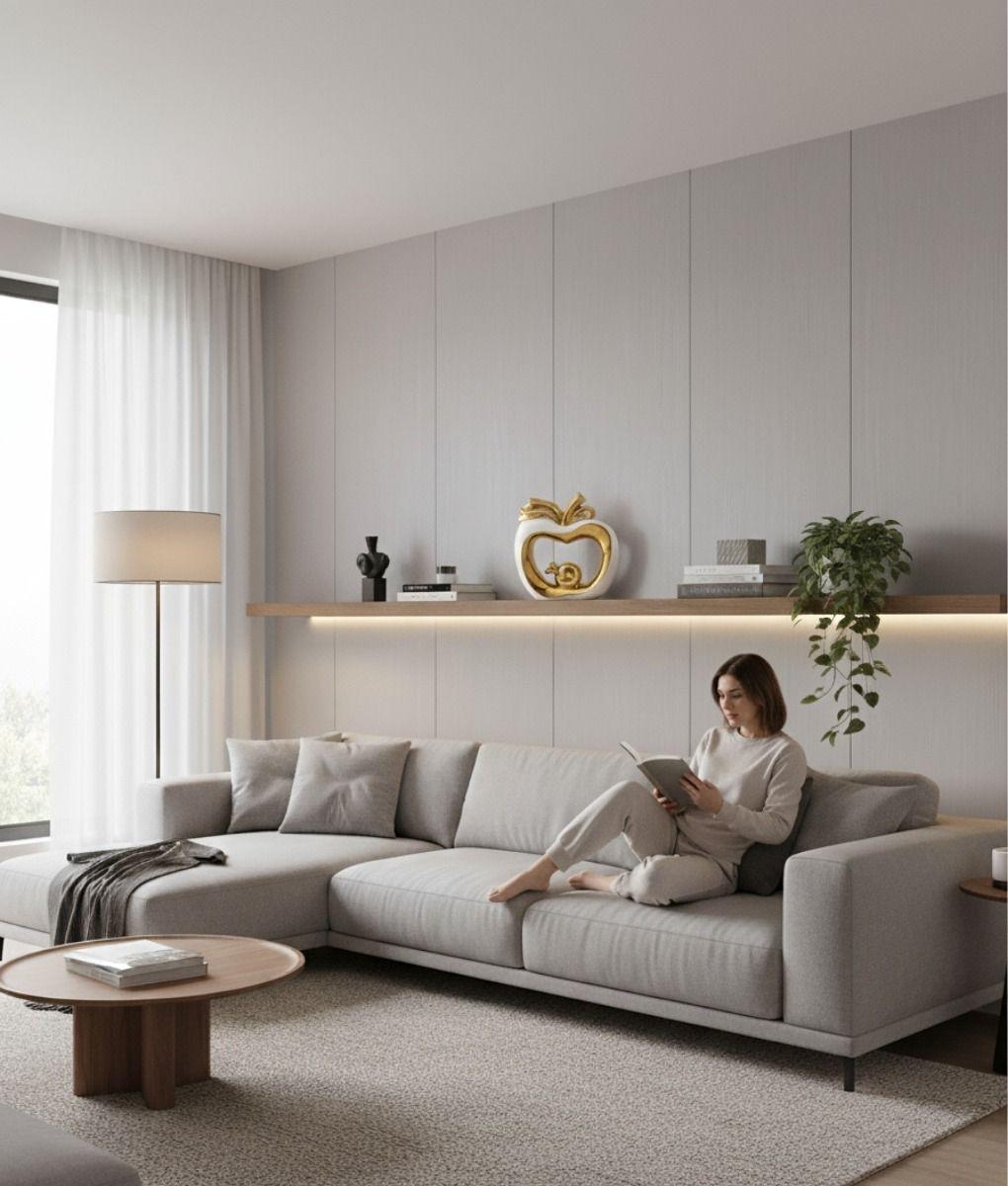 Figura Decorativa Manzana Núcleo Dorado Estatua Adorno Jhn-4