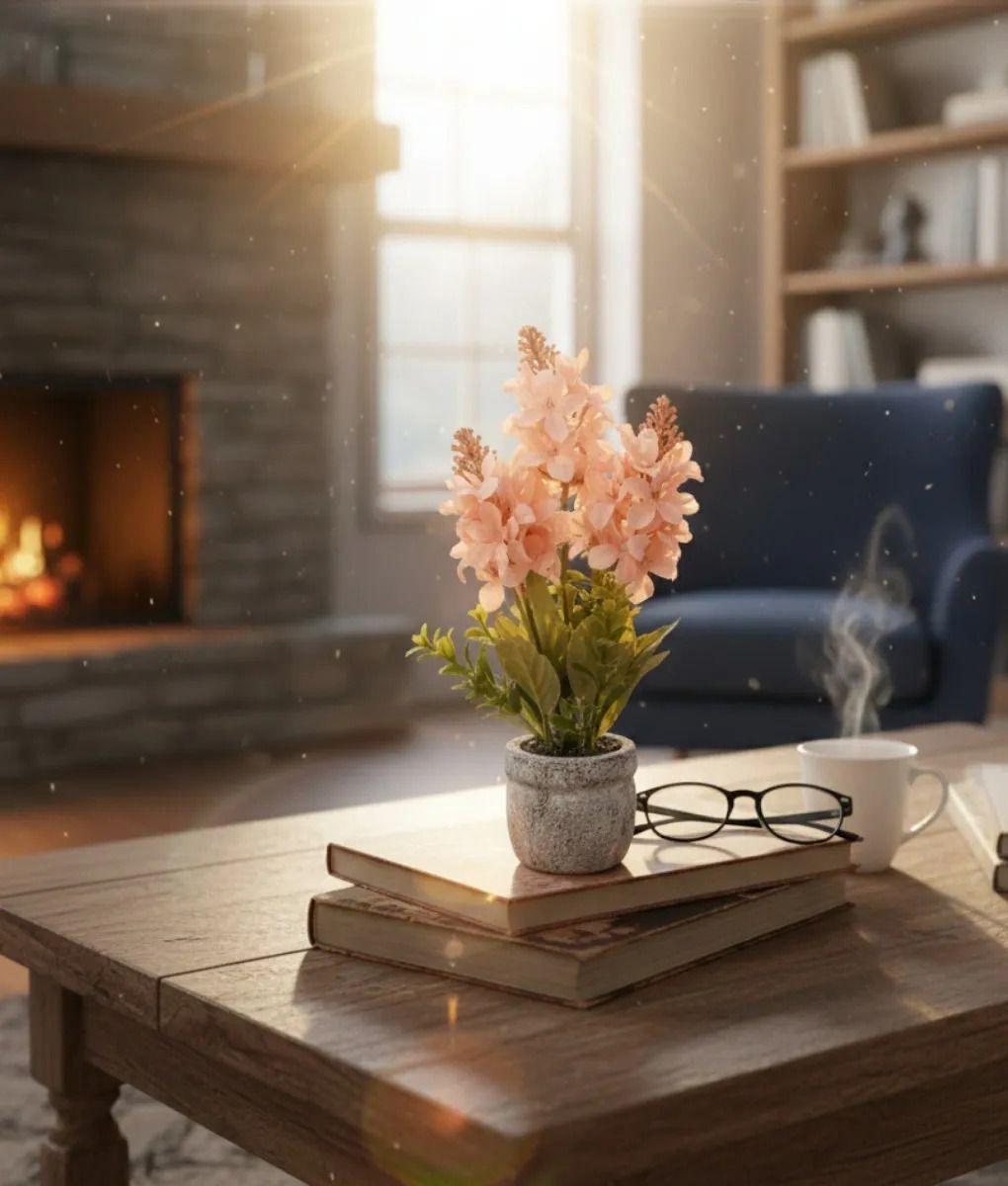 Planta Decorativa Artificial Ramillete Floral Hogar Jhn-6