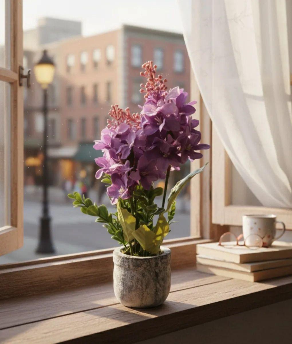 Planta Decorativa Artificial Ramillete Floral Hogar Jhn-9