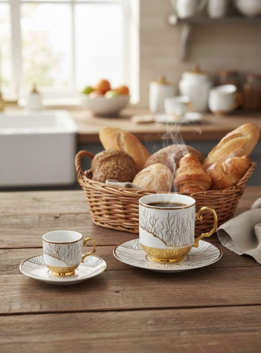 Juego Vajilla Tazas Platillos Diseño Artístico Mesa Jhn-6