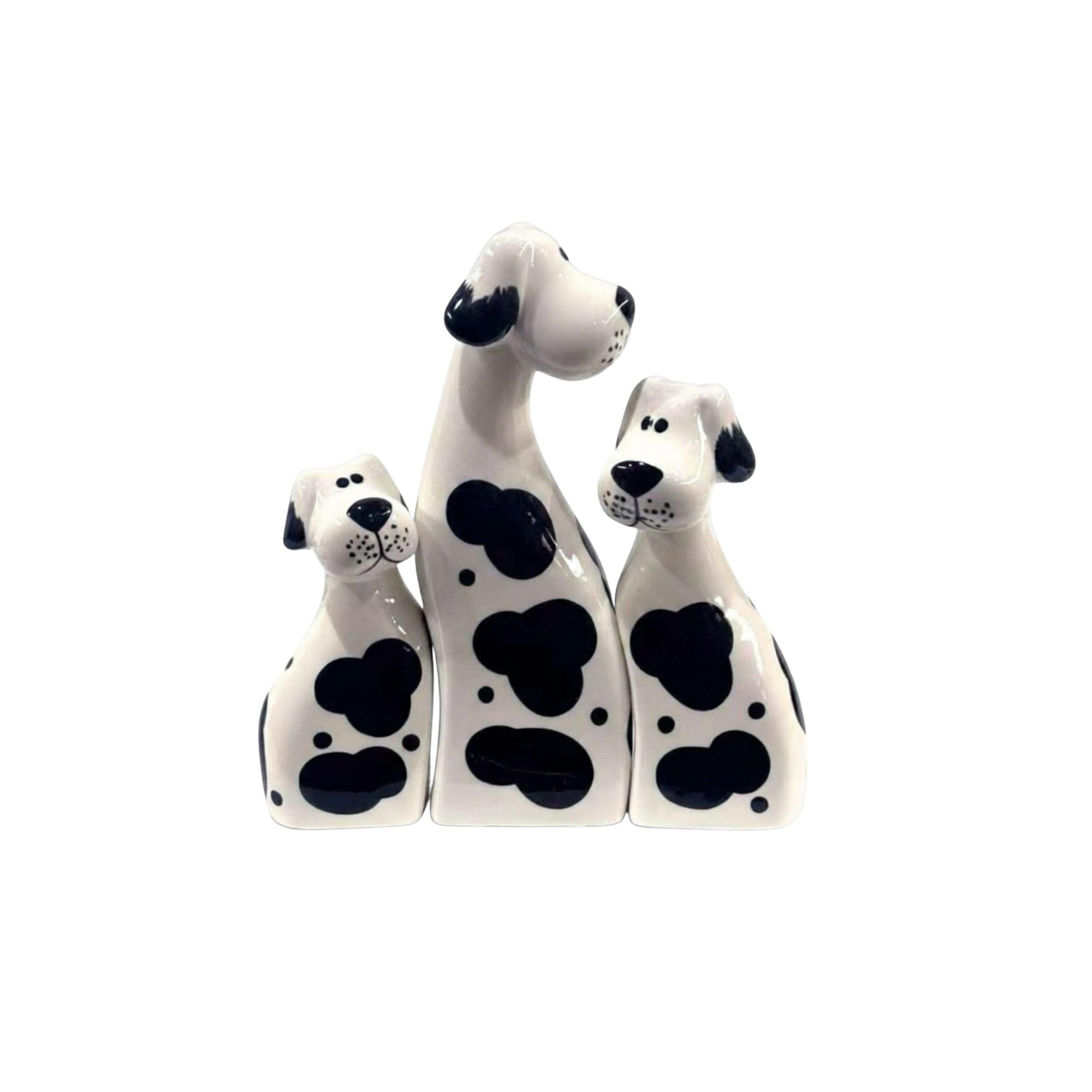 Set 3 Figuras Perritos Decorativos Adorno Centro Mesa ALJ-0
