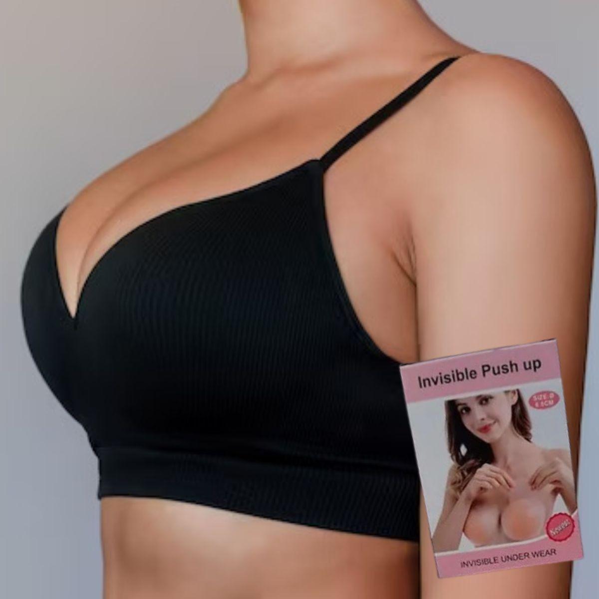 Set 5 Levanta Busto Invisible Silicona Cubre Pezón Jhn-7