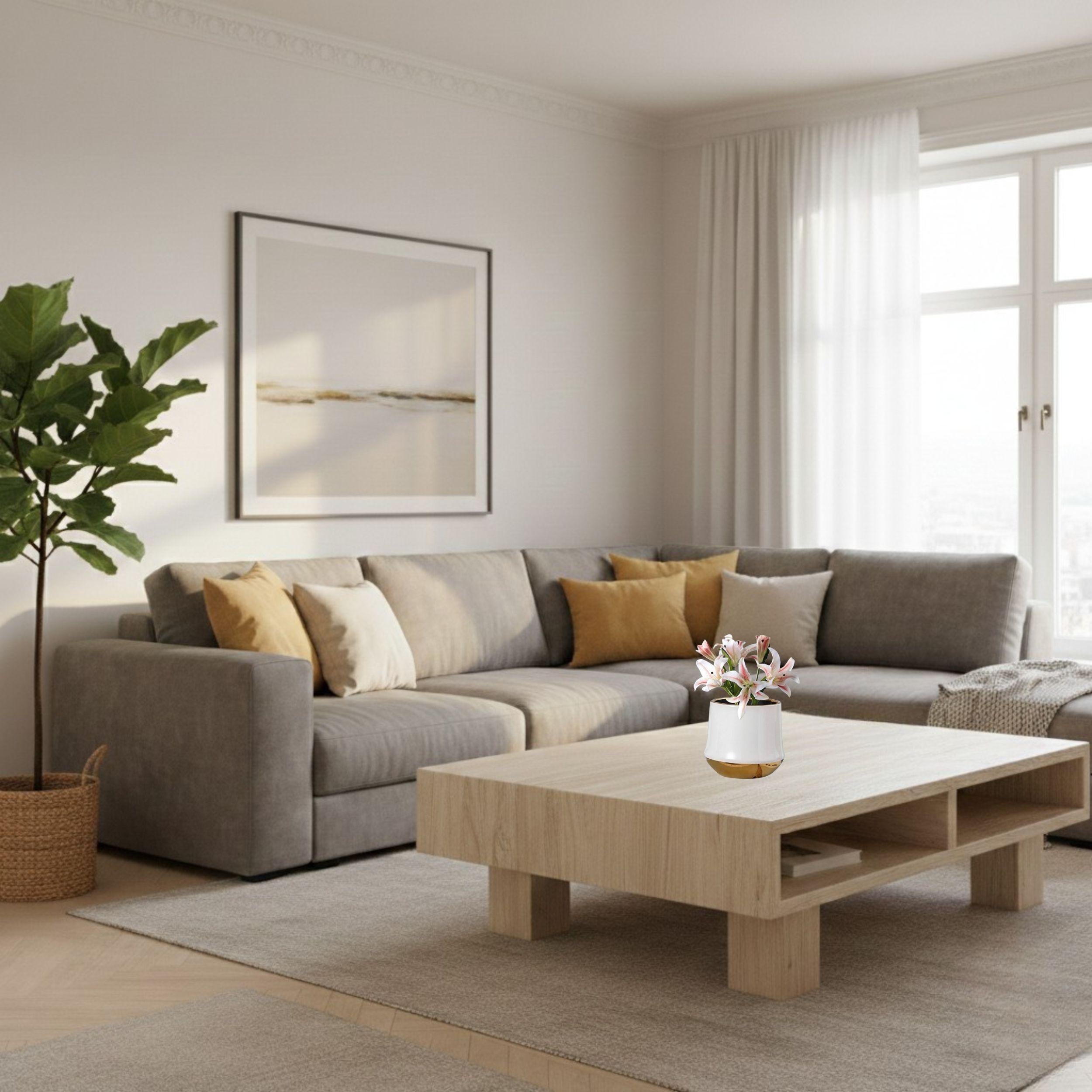 Maceta Elegante Decorativa Planta Interior Oficina ALJ-3